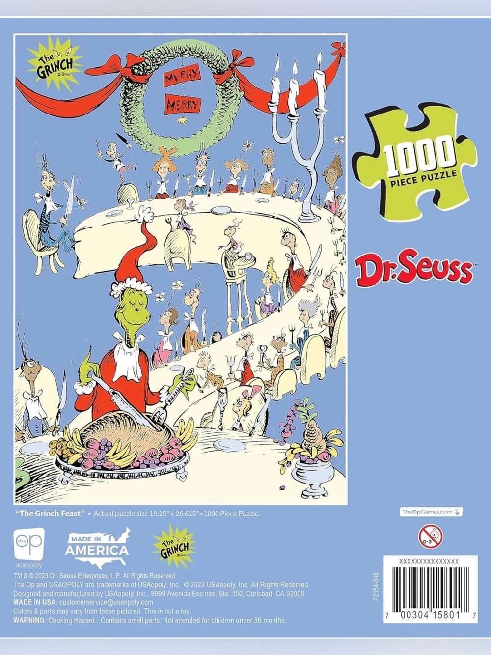 Dr. Seuss The Grinch Feast 1000 Piece Jigsaw Puzzle – Brand New in Box